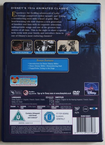 LADY & THE TRAMP / 1955 DISNEY CLASSIC / DIAMOND EDITION / WIDESCREEN R2 PAL - Imagen 2 de 2