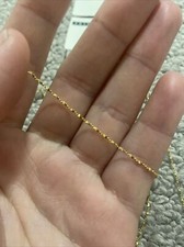 New! Primavera Italy 24 KT Karat Gold Over Sterling 18” Necklace Pattern Chain