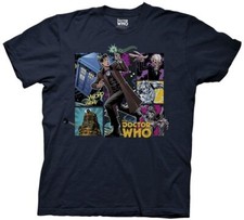 Doctor Who TV Series Comic Art Doctor Navy Adult T-Shirt NEW UNWORN