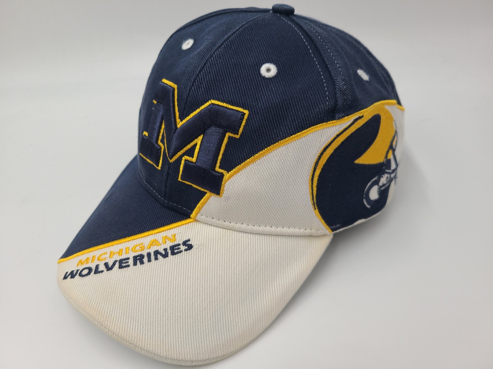 Michigan Wolverines Football Helmet Twins Enterprise Adjustable Hat Cap Men NCAA
