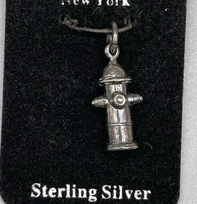 Vintage Sterling Silver Solid 3D Fire Hydrant Cha… - image 1