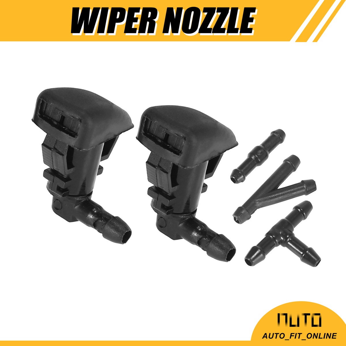 TWO Front Windshield Washer Nozzles Set Custom for Lincoln MKZ W