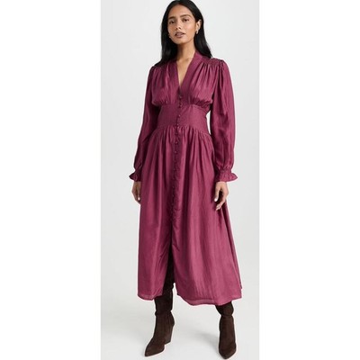 Mille Resort and Travel Anya Scarlet Maroon Silk Xsmall dress. New 