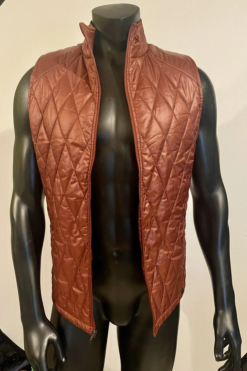 New Oakley Mens Puffer Vest Jacket Lightweight Size Small Down Alternative Brown