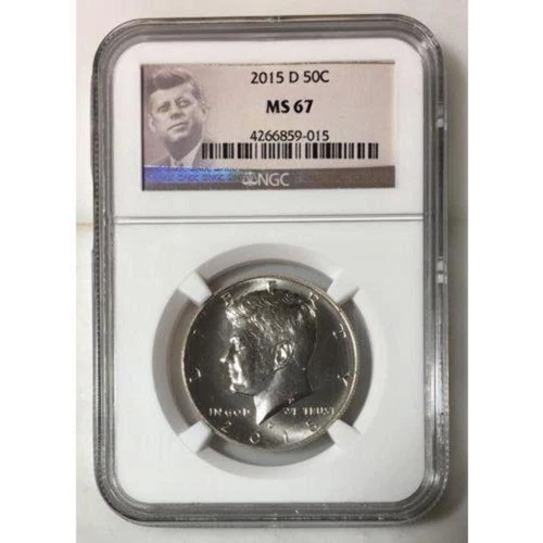 2015 D Kennedy Half Dollar NGC    MS67              ***Rev Tye's Stache*** #9015
