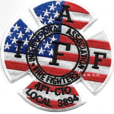 I.A.F.F. - A.F.L. - C.I.O.  ''Local 3894''  (3.5'' round size) fire patch