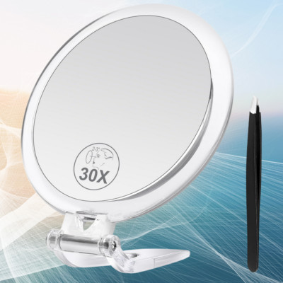 30X Magnifying Mirror Magnifying Mirror with Stand and Tweezers Handheld Mirro