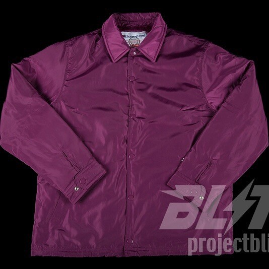 FW18 Supreme Champion Label Coaches Jacket Purple Size M Medium 