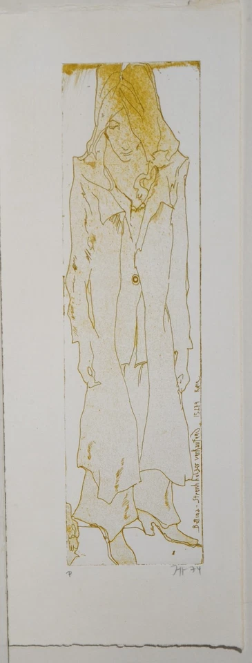 Horst Janssen /Radierung/1974/handsigniert/Probe Exemplare/Bettina Streichhölzer - Bild 2 von 4