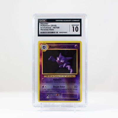 Pokémon Haunter Reverse Holo 48/108 XY Evolutions - CGC 10 Gem