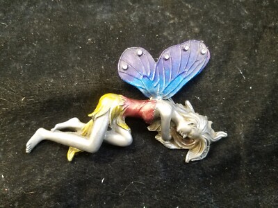 Unbraded 5-1/2'' Metal Sleeping Pixie Fairy With Resin Wings 