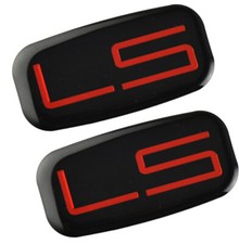 2x Epoxy Resin Ls Emblem Badge Sticker Decal For 99-07 Silverado Suburban Red