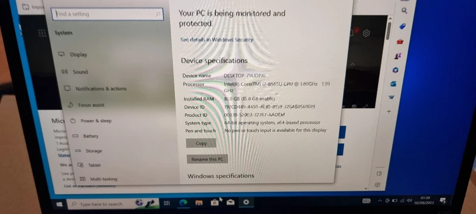 Lenovo ThinkPad X390 · i7-8565U · 16GB · 512GB, photo 3 of 4
