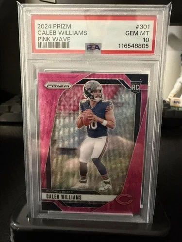 2024 Prizm RC CALEB WILLIAMS - Bears / Pink Wave #301 PSA 10!!