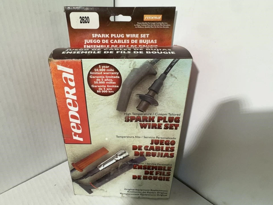 Cables de bujía Federal 2620 Dodge Caravan Plymouth Voyager 3,3 L 3,8 L V6 Foto 3 de 3