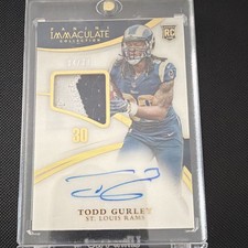 Panini 2015 Immaculate Collection Todd Gurley RC Auto Patch #160 Rams /30