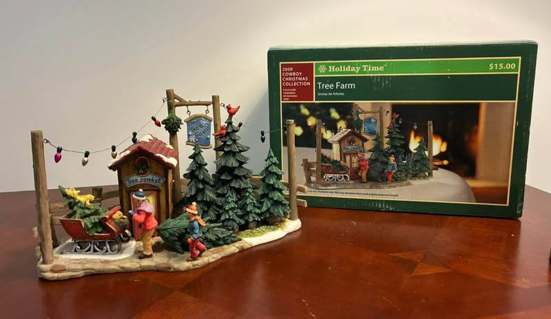 2009 Vintage Holiday Time Cowboy Christmas Collection ""TREE FARM"