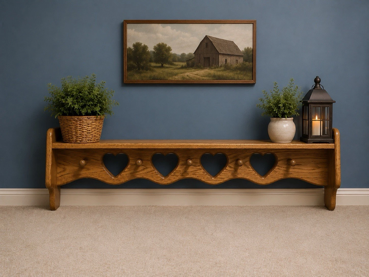 Large Wood Heart Peg Shelf
Opens in a new window or tab