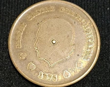 Dai Vernon 1976 Spinning Coin Magic Trick  Vintage Magic Castle Dollar Size Coin