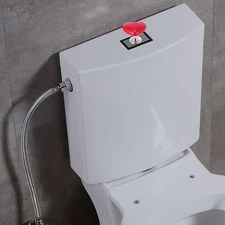  20 PCS Heart Toilet Tank Button Love-shaped Buttons Flush Pusher Helper