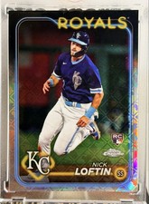 2024 Topps Chrome ☆ Nick Loftin #183 ☆ (RC) Logofractor Edition - KC Royals