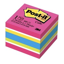Post-it Notes Cube, 1 7/8 in x 1 7/8 in, 400 Sheets/Cube, 1 Cube/Pack