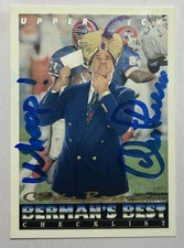 Chris Berman Signed Card INSCRIPTION "Whoop!" ESPN 1993 Upper Deck Autograph