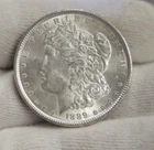 1889 US Morgan Silver Dollar $1  AU+