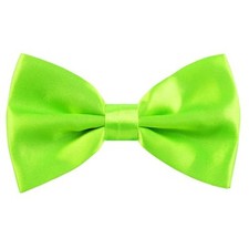 Mens Adjustable Pre-tied Solid Bow Tie 024-lime Green