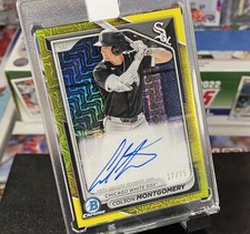Colson Montgomery On-Card AUTO /75 Yellow Mojo - 2024 Bowman - Chicago White Sox
