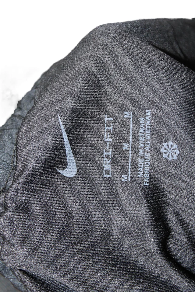 Nike Womens Mid Rise Logo Terry Nylon Trim Athletic Shorts Black Size Medium - Image 4 of 4