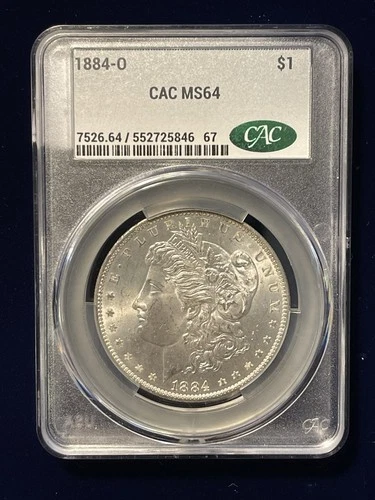 1884-O $1 Morgan Silver Dollar MS64 CACG CAC #A10  🔥🔥🔥