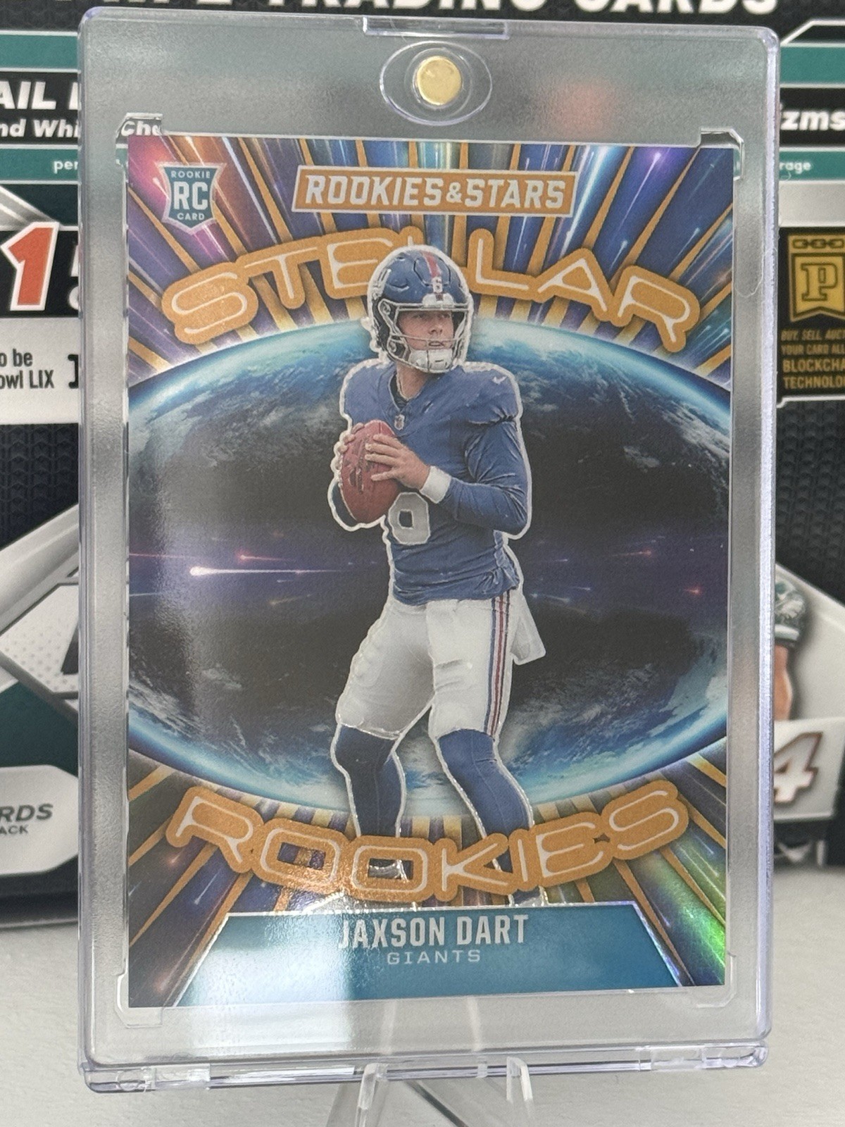 2025 Rookies & Stars Gold STELLAR ROOKIES PRIZM Jaxson Dart #10 Giants 7/10