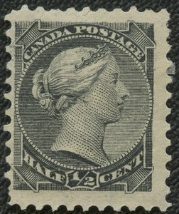 1882 Mint Canada 1/2¢ Small Queen Victoria Unitrade 34 OG H Stamp