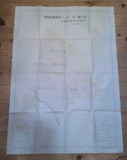 Shinjuku Ward Edo-era Map 1965 Residence Display 110x79cm Used Japan dd6