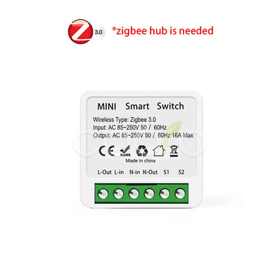Zigbee 16A 1CH/2CH Smart Switch Breaker Mini Smart Home Relay Automation Module 