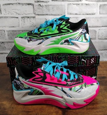 PUMA Scoot 2k Zeros II Bright Aqua Feather Grey 311349-01 Men's 9.5 Tried On 