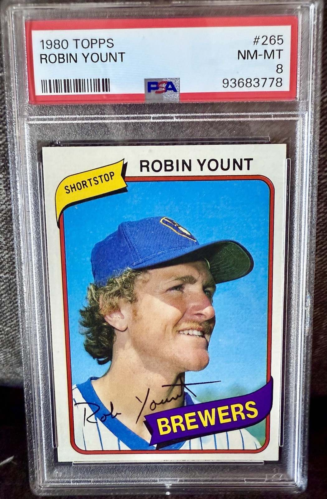 1980 Topps Robin Yount #265 PSA 8 NM-MT HOF Milwaukee Brewers