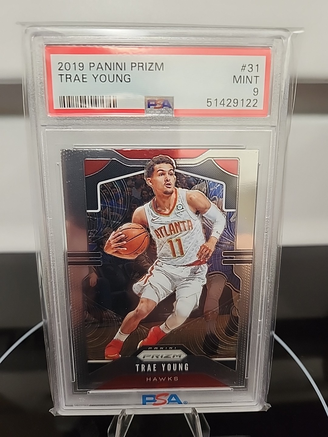 2019 Trae Young Panini Silver Prizm #31 Near Mint PSA 9-Hawks