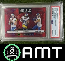 Kupp Matthew Stafford Puka Nacua PSA 10 2024 Panini Obsidian 68/75 Nucleus Red