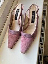 Jacques Vert  Pink Suede SLINGBACK SHOES UK 3.5 VGC