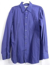 Kenneth Cole Long Sleeve Button Up Dress Shirt Blue Men s Wrinkle Free Large
