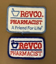 Lot Of 2 Revco Pharmacist Embroidered 3 Inch Patches A Friend For Life