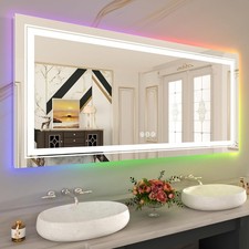 Wall Mounted, Shatter-Proof, Memory Function, Anti-Fog, Lighted Bathroom Va