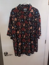 Men's 4XL RSVLTS Star Wars Character Button Shirt With Short Sleeves