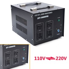 Heavy Duty 10000W Voltage Transformer Step Up/Down 110V to 220V Converter