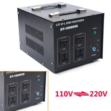 Heavy Duty 10000W Voltage Transformer Step Up/Down 110V to 220V Converter