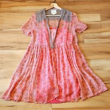 Maeve Anthropologie High Low Floral Dress w Slip Sz 4