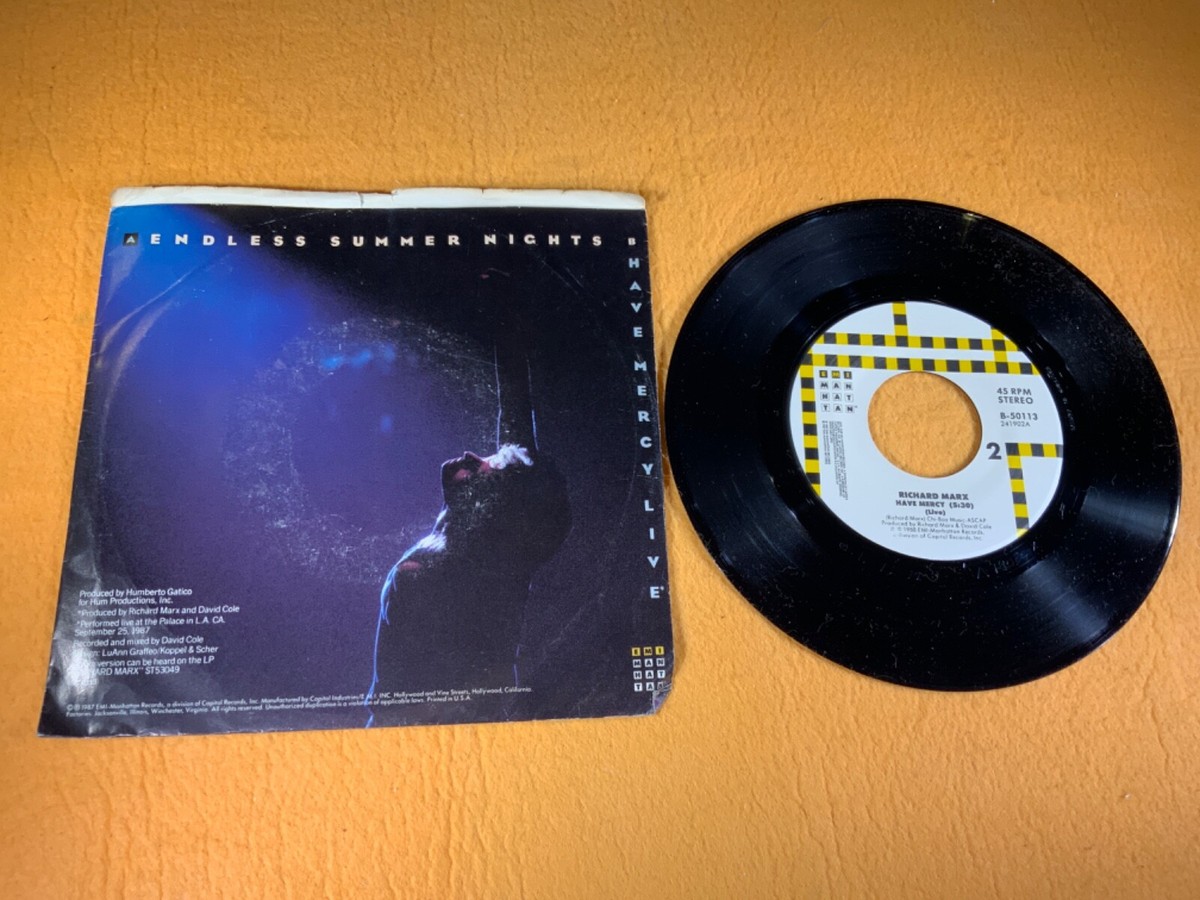 D5-20 RICHARD MARX Endless Summer Nights / Have Mercy - 1988