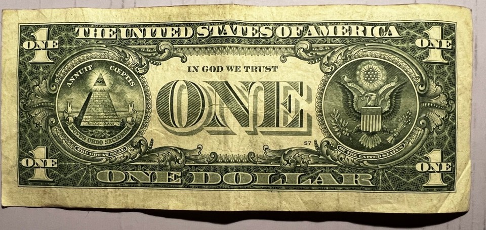 $1 Dollar Bill 2017 Circulated Date Fancy Fun Serial Number D 04 06 02 ...